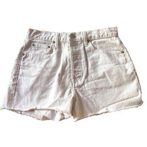 Reformation Dixie High Rise White Jean Shorts Size 26 100 Cotton Made In USA NEW
